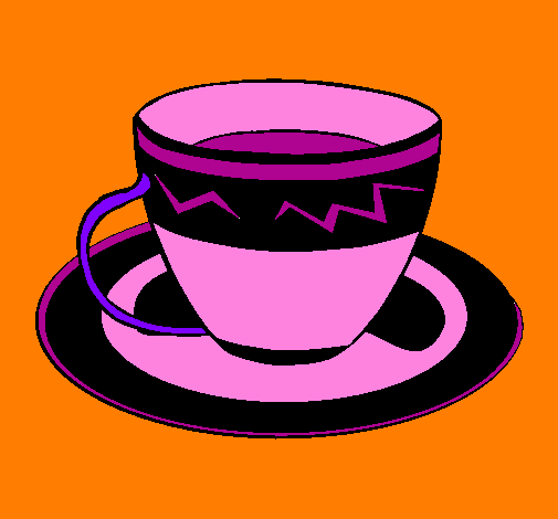 Desenho Taça de café pintado por gabrielle miranda lima