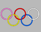 Desenho Argolas dos jogos olimpícos pintado por THAYS 