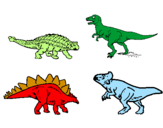 Desenho Dinossauros de terra pintado por joao victor