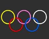 Desenho Argolas dos jogos olimpícos pintado por MC PINK