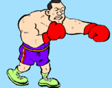Desenho Boxeador pintado por caio