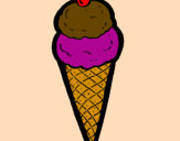 Desenho Cone de gelado pintado por Luise B. Gaio