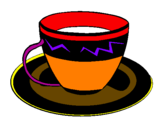 Desenho Taça de café pintado por ana flavia