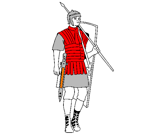 Desenho Soldado romano pintado por soldados romanos