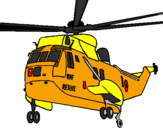 Desenho Helicoptero de resgate pintado por joão