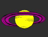 Desenho Saturno pintado por ERICK