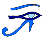 Desenho Olho de hórus pintado por krol