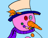 Desenho Boneco com nariz de cenoura pintado por manueljesus