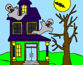 Desenho Casa do terror pintado por Evelin   Cristina