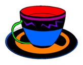 Desenho Taça de café pintado por Bruno