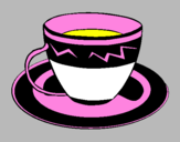 Desenho Taça de café pintado por jeca