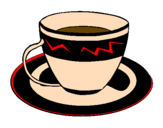 Desenho Taça de café pintado por xicara