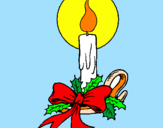 Desenho Vela de natal pintado por eliane