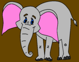 Desenho Elefante feliz pintado por JAVIER saez     4