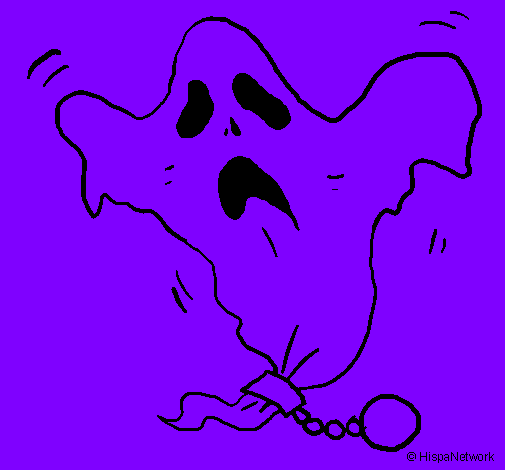 Desenho Fantasma acorrentado pintado por caio mirandakkp0´kp,oç~pk