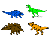 Desenho Dinossauros de terra pintado por ,m,m,h,hh,