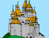 Desenho Castelo medieval pintado por Marcia