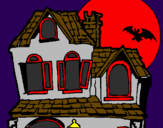 Desenho Casa do mistério pintado por andré