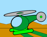 Desenho Helicoptero pequeno pintado por elicotero