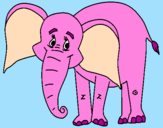 Desenho Elefante feliz pintado por sofia s