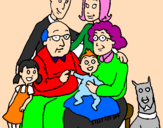 Desenho Família pintado por kevinho da bazuca