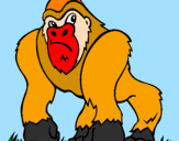 Desenho Gorila pintado por joão vitor 