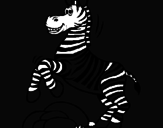 Desenho Zebra a saltar pedras pintado por ENRIQUE