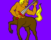 Desenho Centauro pintado por ygor cezar