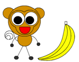 Desenho Macaco 2 pintado por cezar filho