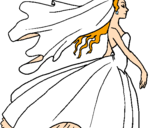 Desenho Noiva pintado por angelica
