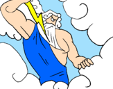 Desenho Zeus pintado por tendy