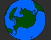 Desenho Planeta terra pintado por Simão