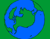 Desenho Planeta terra pintado por flavio