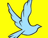 Desenho Pomba da paz a voar pintado por emanuella 