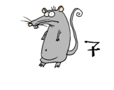 Desenho Rato pintado por fernanda m o