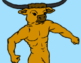 Desenho Cabeça de búfalo pintado por eu