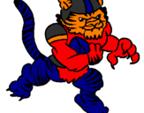 Desenho Jogador tigre pintado por furacao4