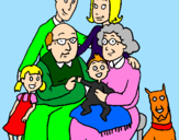 Desenho Família pintado por natalia
