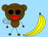 Desenho Macaco 2 pintado por LETICIA