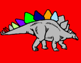 Desenho Stegossaurus pintado por elias filho