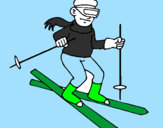 Desenho Esquiador II pintado por enzo gabriel foeger cunha