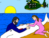 Desenho Resgate baleia pintado por Gabriele