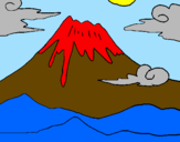 Desenho Monte Fuji pintado por andre