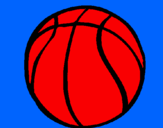 Desenho Bola de basquete pintado por neidson