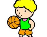 Desenho Jogador de basquete pintado por Diana