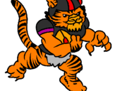 Desenho Jogador tigre pintado por joao