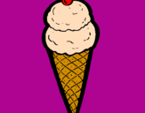 Desenho Cone de gelado pintado por mariana