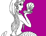 Desenho Sereia e pérola pintado por yuiop
