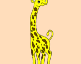 Desenho Girafa pintado por FFF