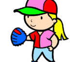 Desenho Jogadora de basebol pintado por Marta